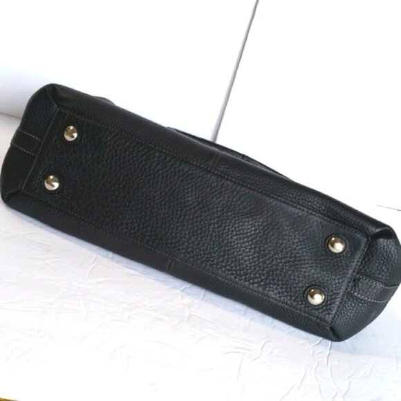 COACH Penelope Ruffled Black Pebbled Leather Satchel #13164 - Picture 13 of 14